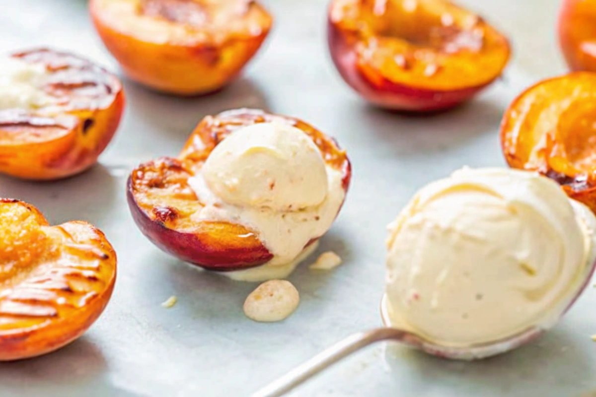 10-Minute Air Fryer Peach Cobbler