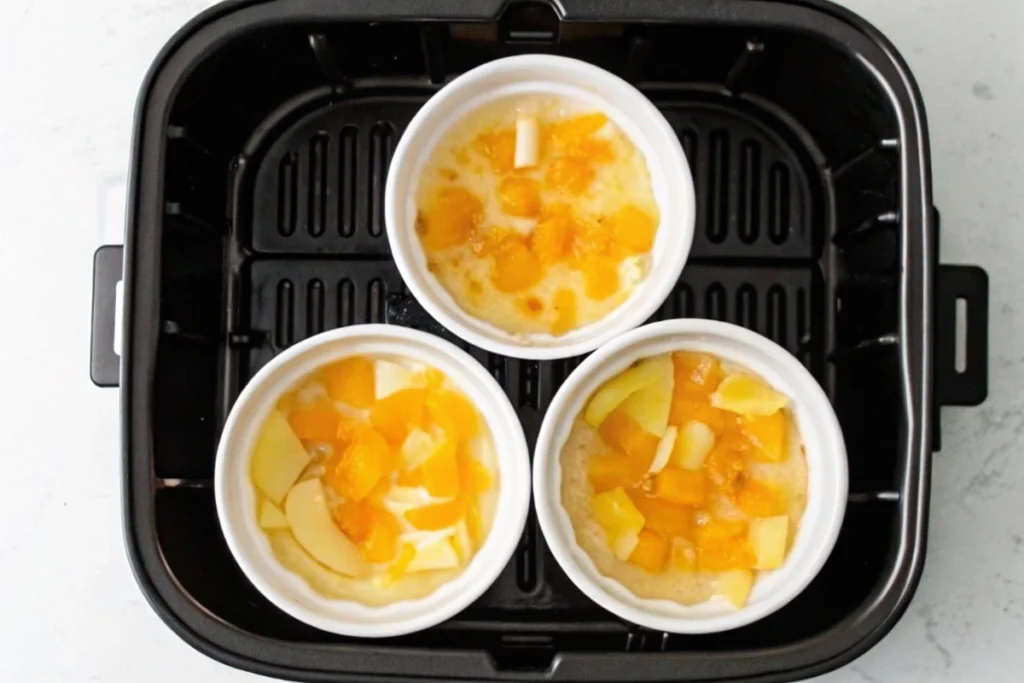 Air Fryer 5 Ingredient Peach Cobbler