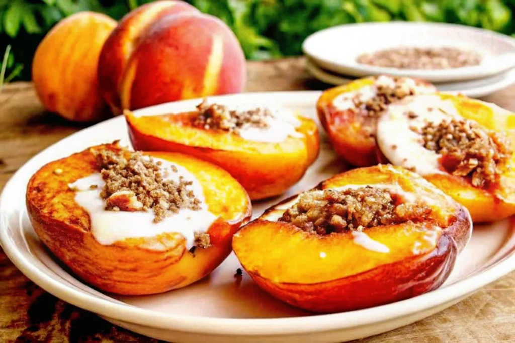 Air Fryer Grilled Peaches