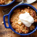 Air Fryer Peach Cobbler