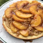 Air Fryer Peach Cobbler Cheesecake