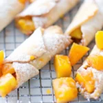 Air Fryer Peach Cobbler Egg Rolls