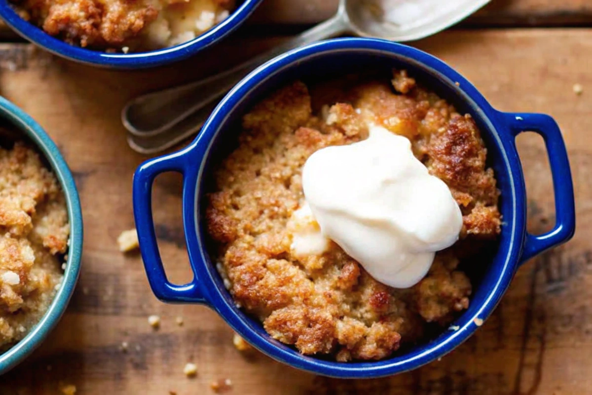 Air Fryer Peach Cobbler
