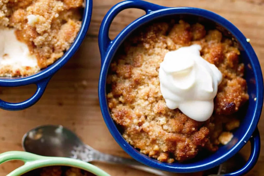 Air Fryer Peach Cobbler