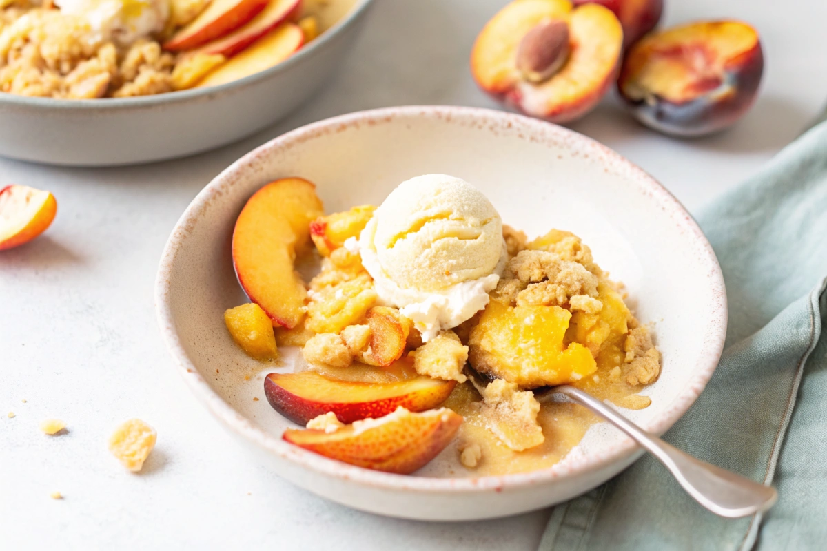 Air Fryer Peach Crisp