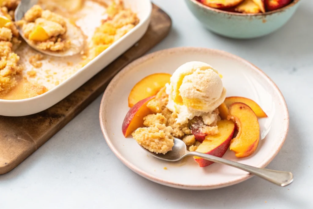 Air Fryer Peach Crisp