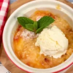 Air Fryer Peach Dump Cake