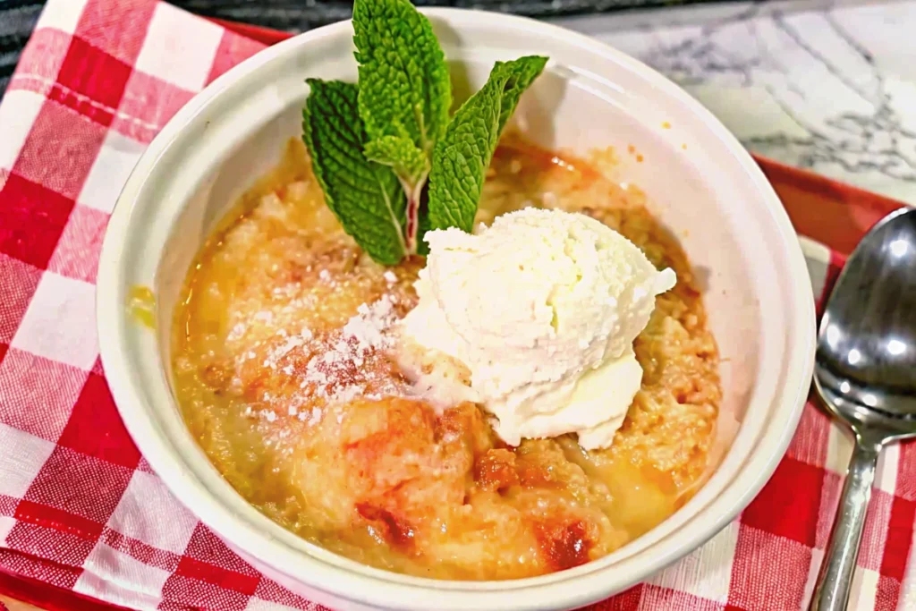 Air Fryer Peach Dump Cake