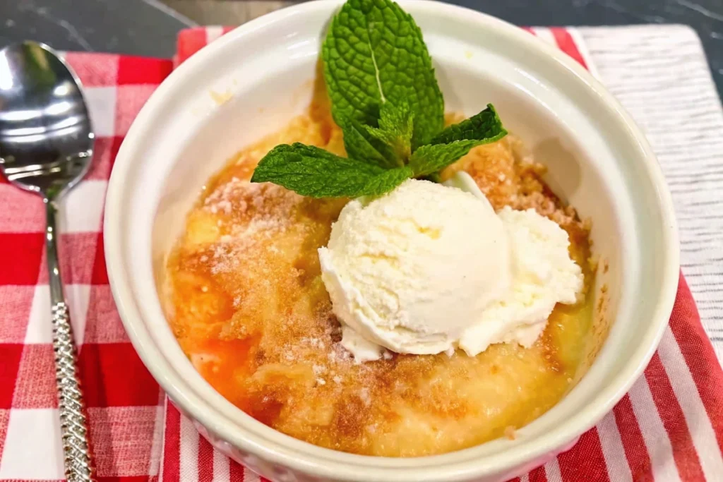 Air Fryer Peach Dump Cake