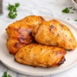 Air Fryer Peach Glazed Chicken
