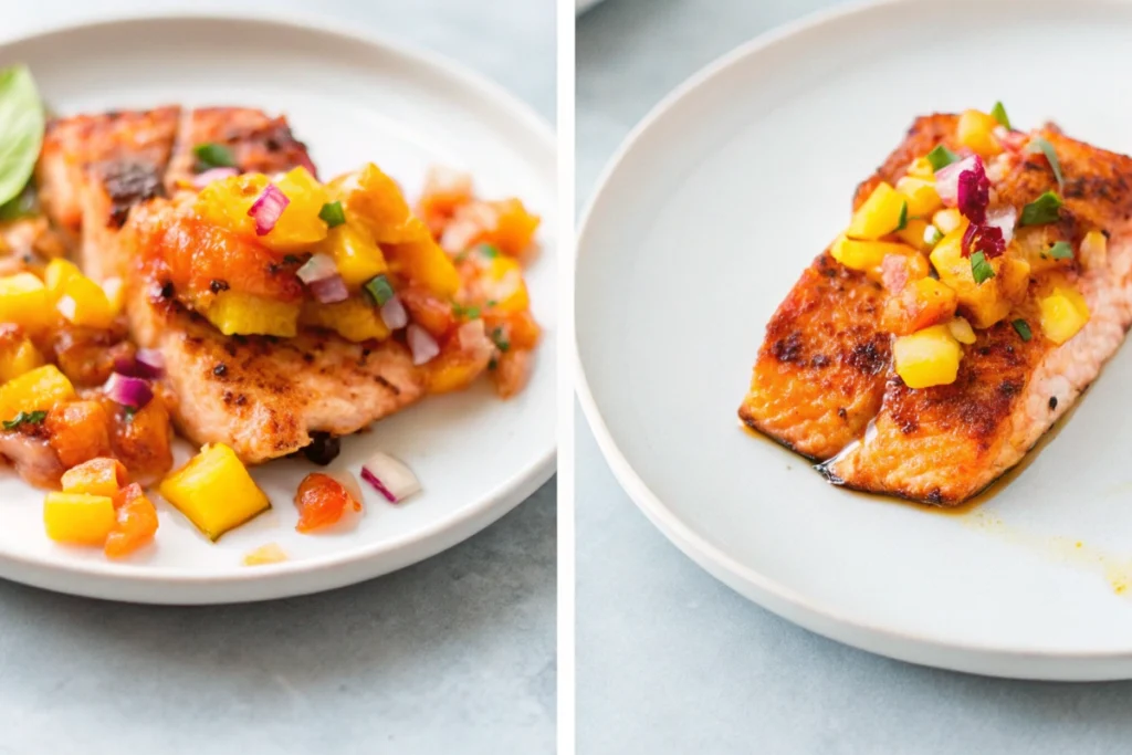 Air Fryer Peach Salmon