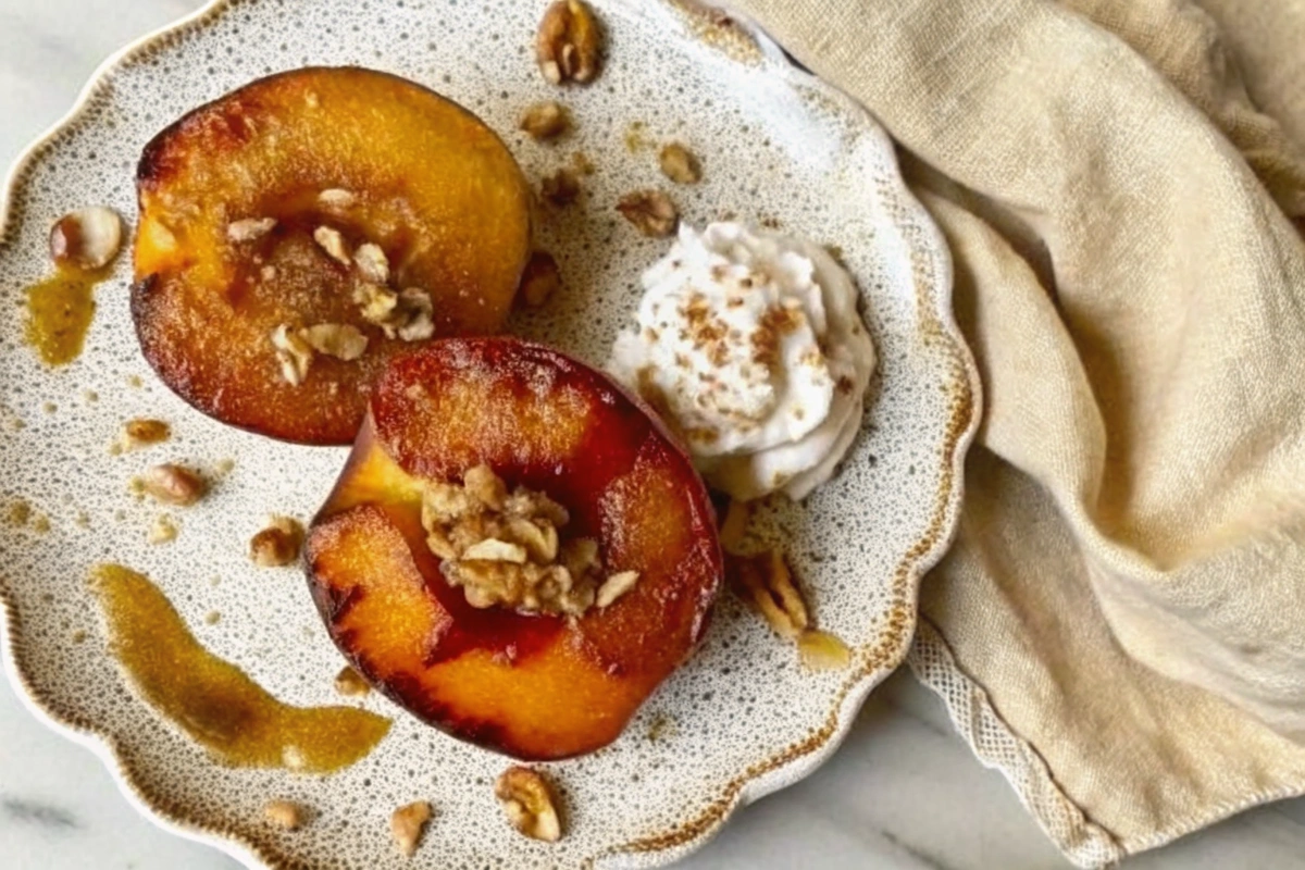 Air Fryer Peaches with Cinnamon