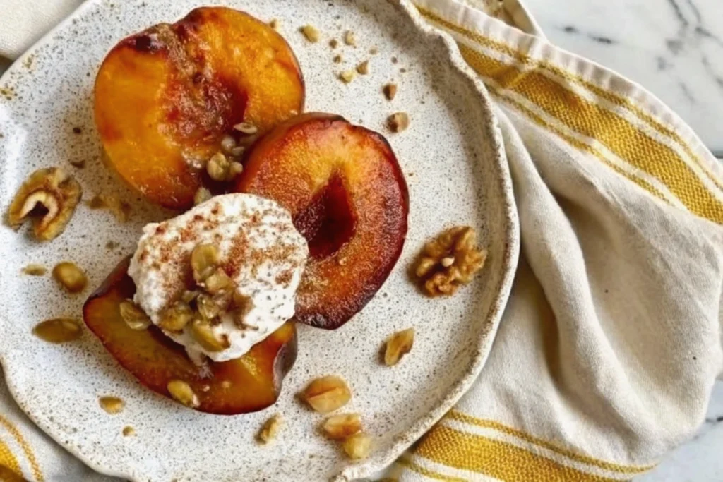 Air Fryer Peaches with Cinnamon