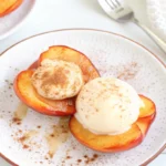 Air Fryer Roasted White Peaches
