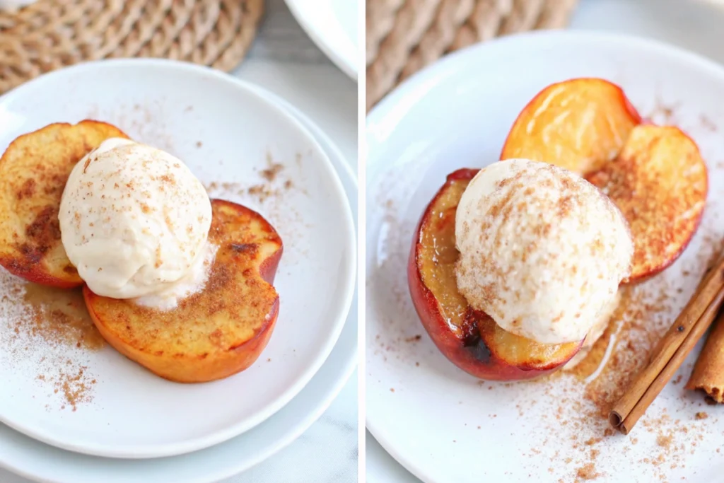 Air Fryer Roasted White Peaches
