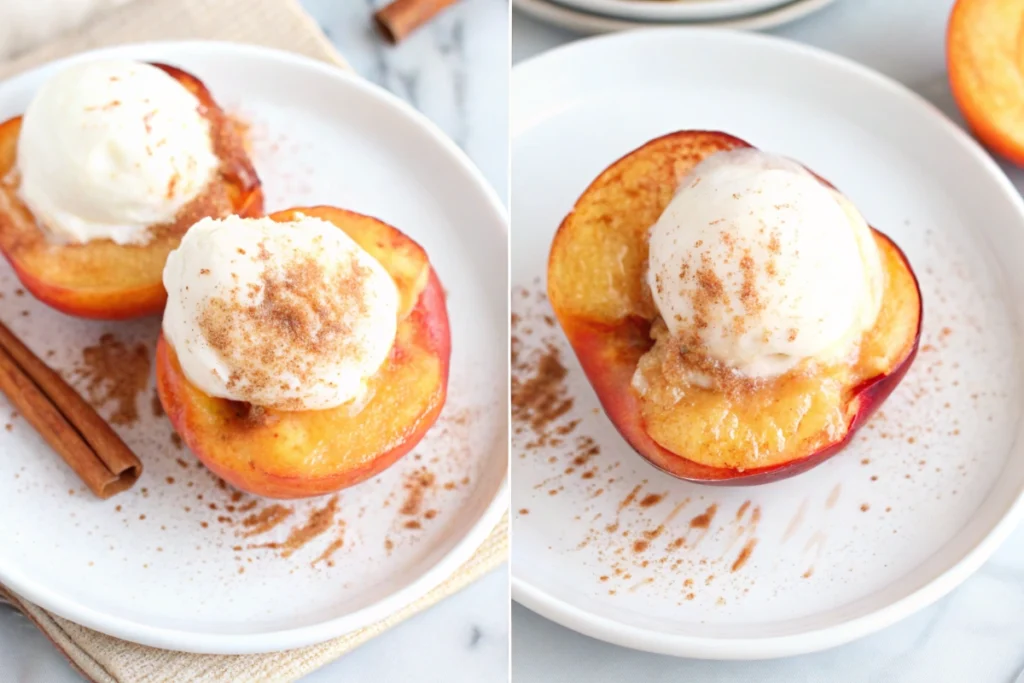 Air Fryer Roasted White Peaches