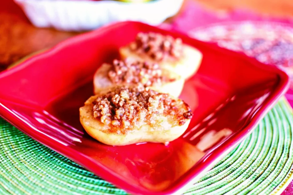 Air Fryer Stuffed Peaches