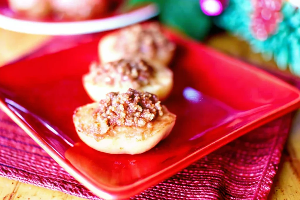 Air Fryer Stuffed Peaches