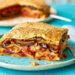 Aubergine Tomato And Halloumi Pie