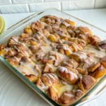 Cinnamon Roll Peach Cobbler