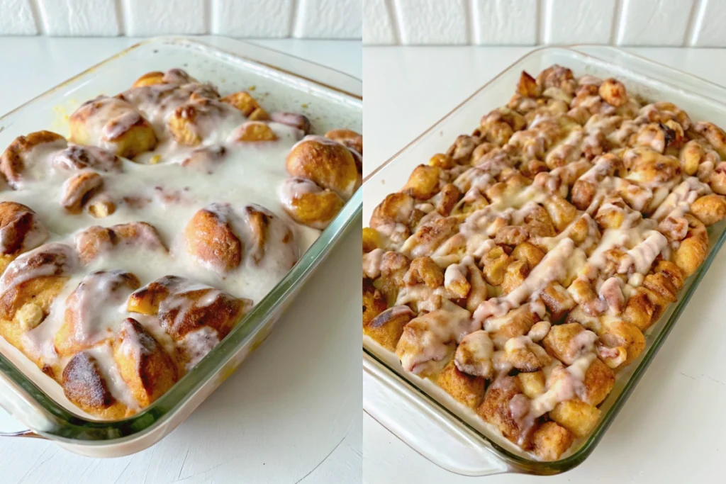 Cinnamon Roll Peach Cobbler