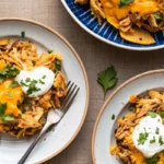 Crockpot Chicken Enchilada Bake