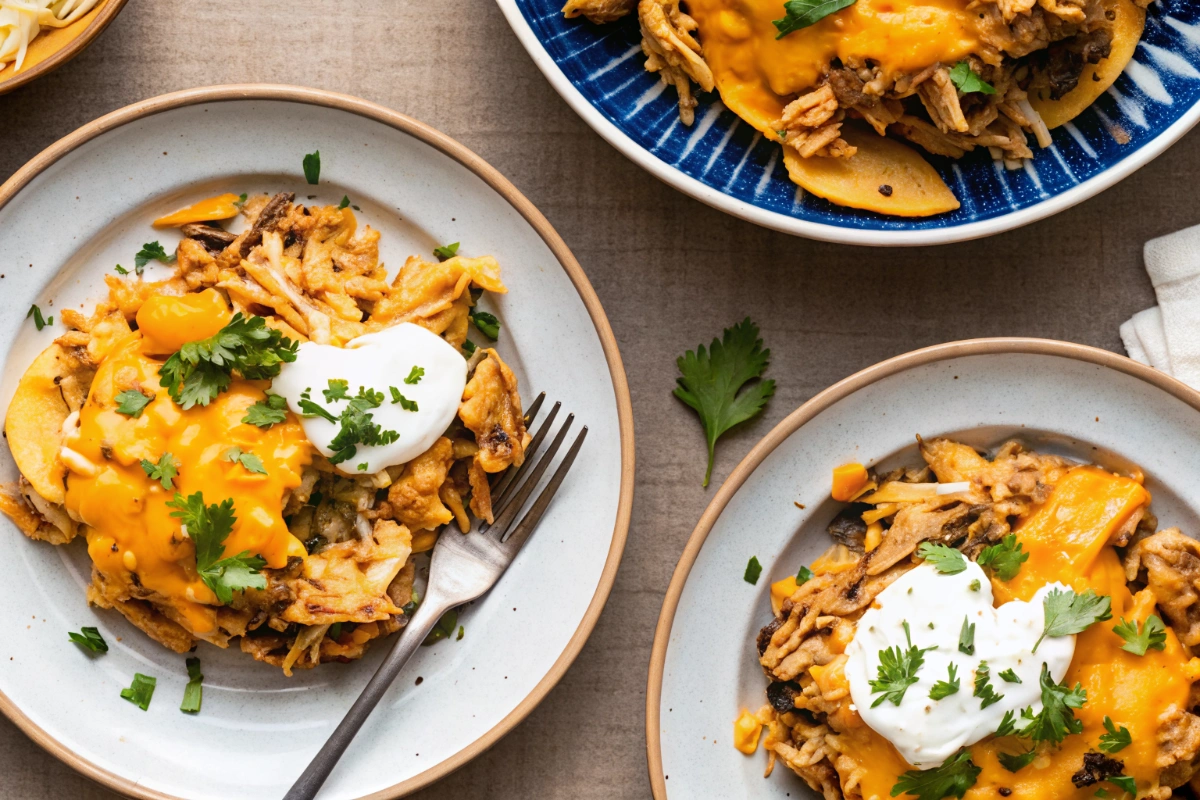 Crockpot Chicken Enchilada Bake
