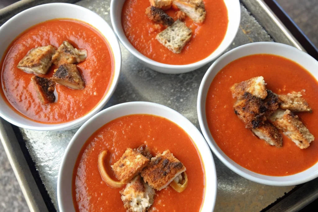 Crockpot Tomato Soup And Grilled Cheese
