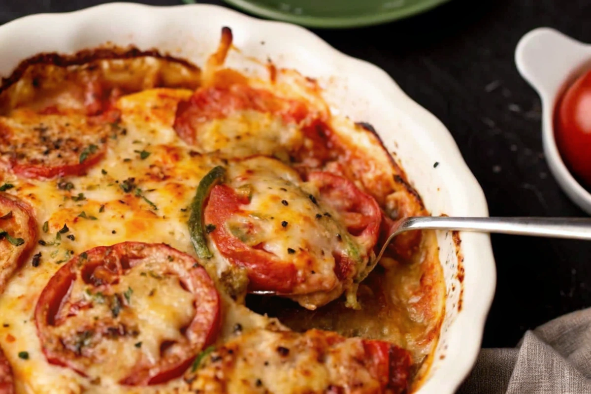 Crustless Tomato Pie with Farro