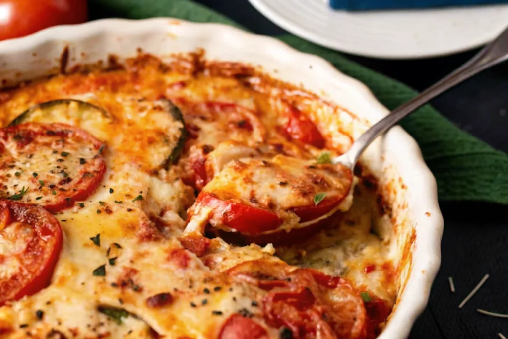 Crustless Tomato Pie with Farro