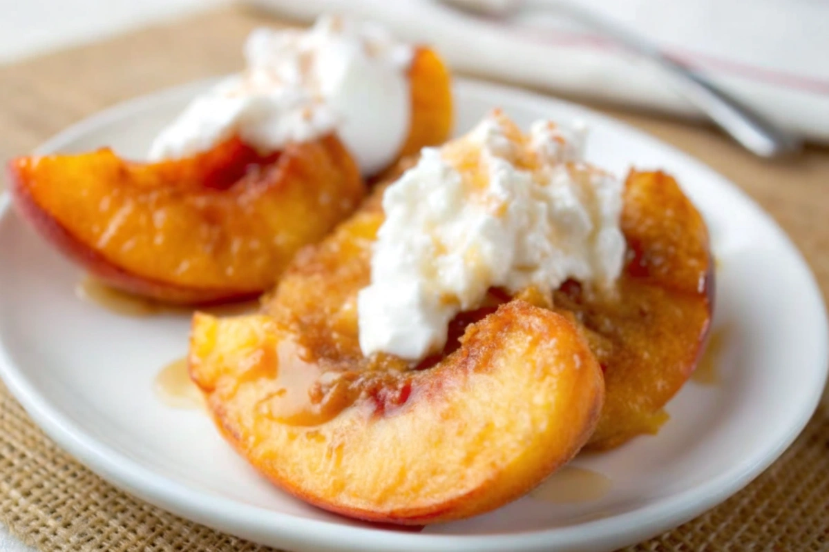 Easy Air Fryer Grilled Peaches