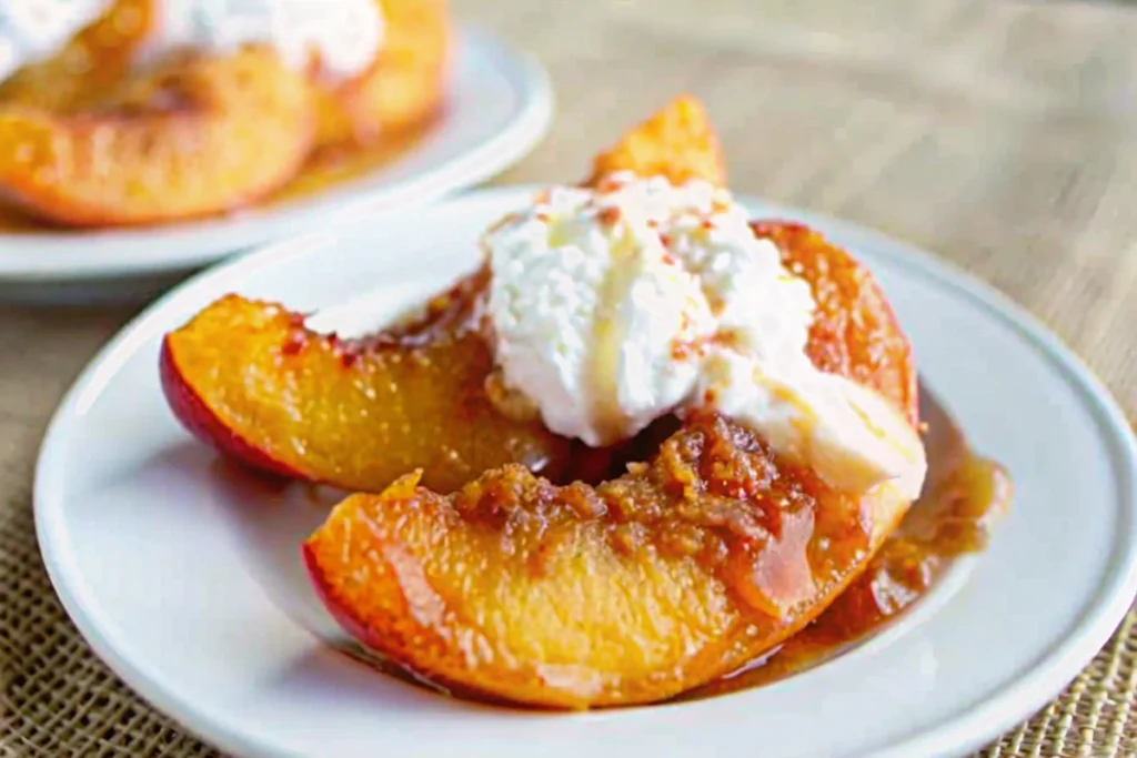 Easy Air Fryer Grilled Peaches