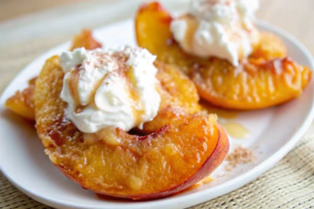 Easy Air Fryer Grilled Peaches