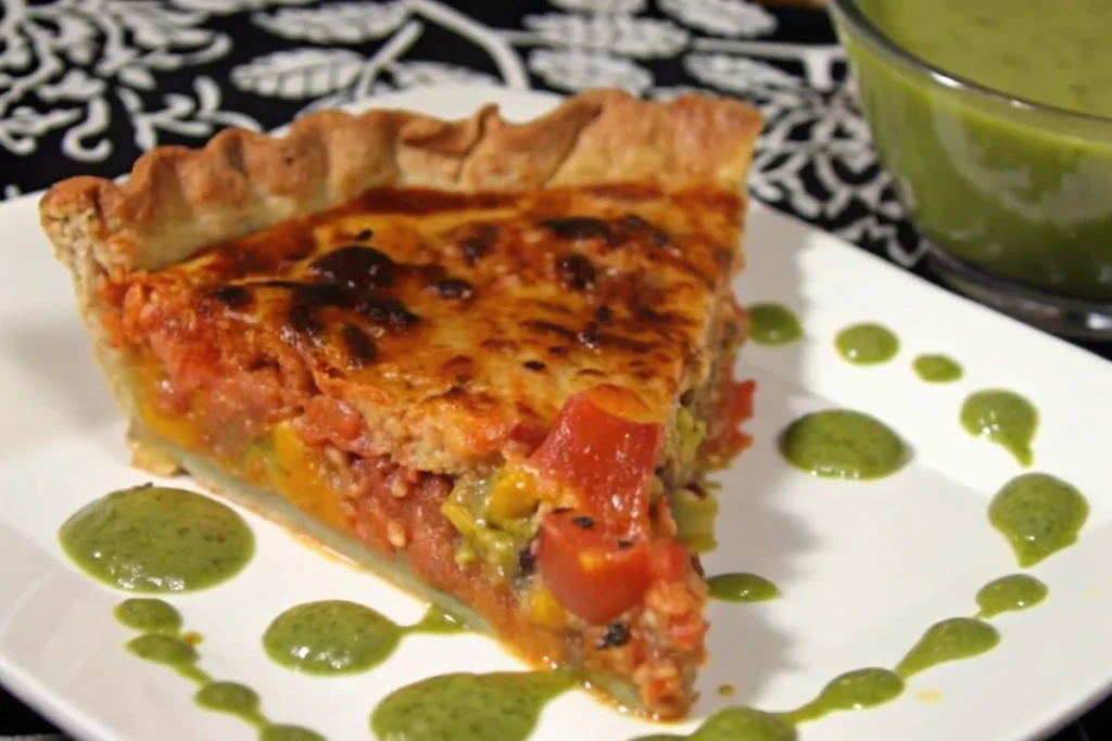 Fresh Tomato Pie with Pesto Cream Sauce