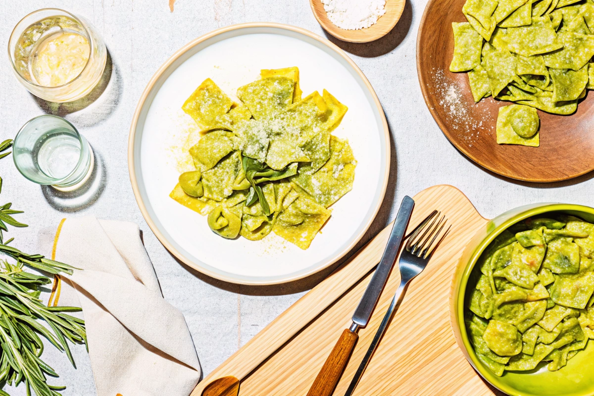 Jalapeño pesto zucchini pasta with corn