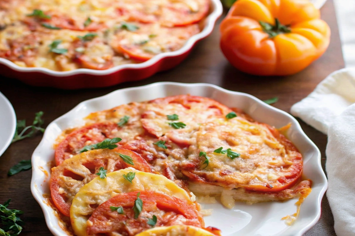 Low Carb Crustless Tomato Pie