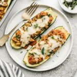 Mushroom-Stuffed Zucchini Boats