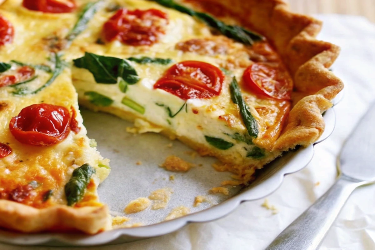 Spinach Tomato Ricotta Pie