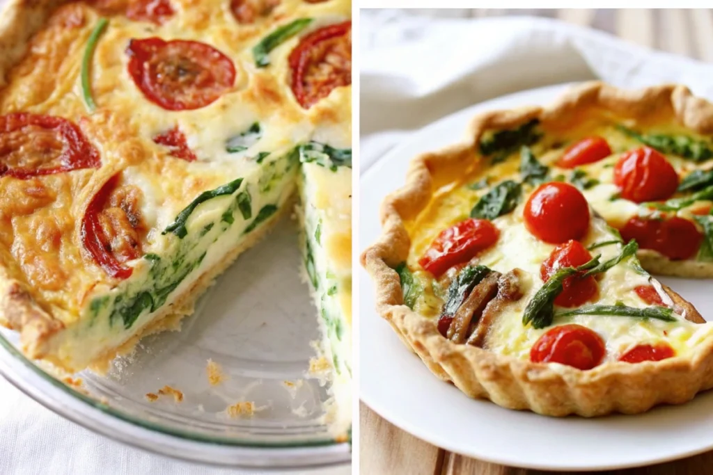 Spinach Tomato Ricotta Pie