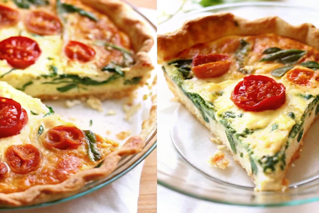 Spinach Tomato Ricotta Pie