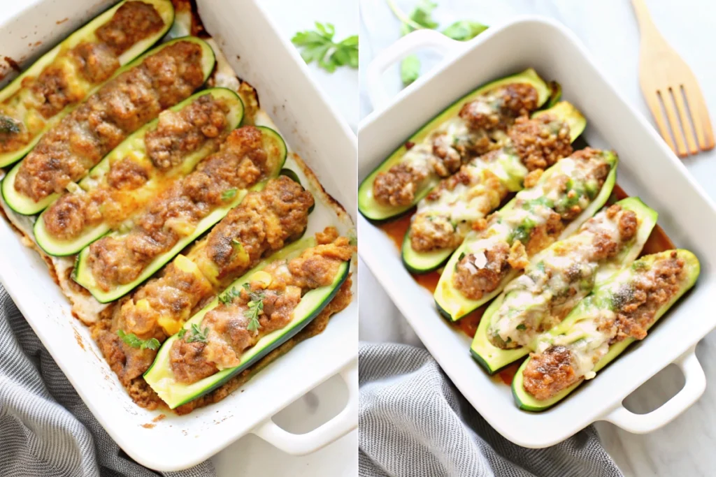 Taco Stuffed Zucchini Boats