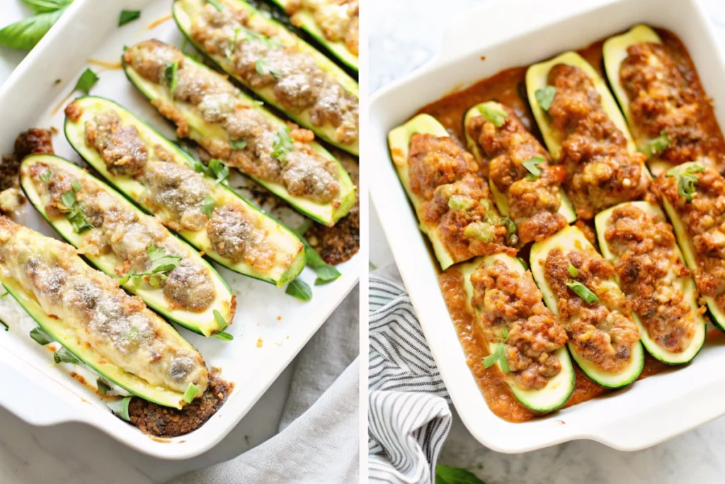 Taco Stuffed Zucchini Boats