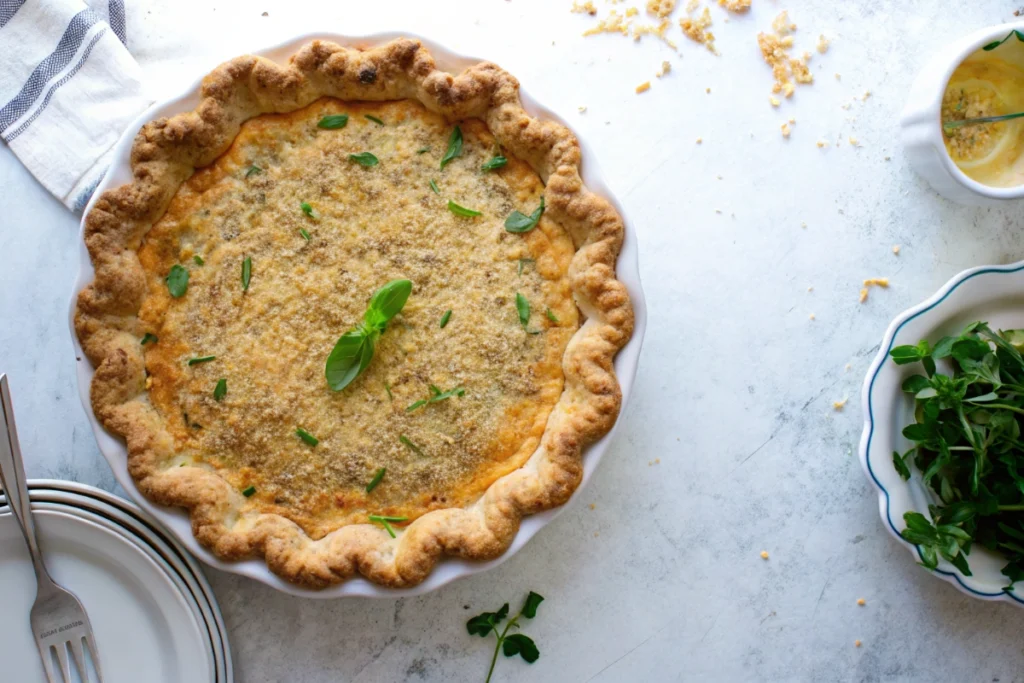 Tomato Pie with Cheddar Herb Crust
