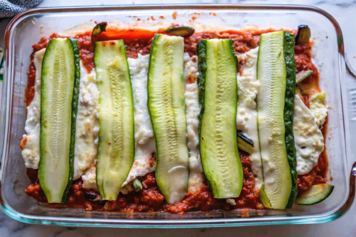 Zucchini noodle veggie lasagna