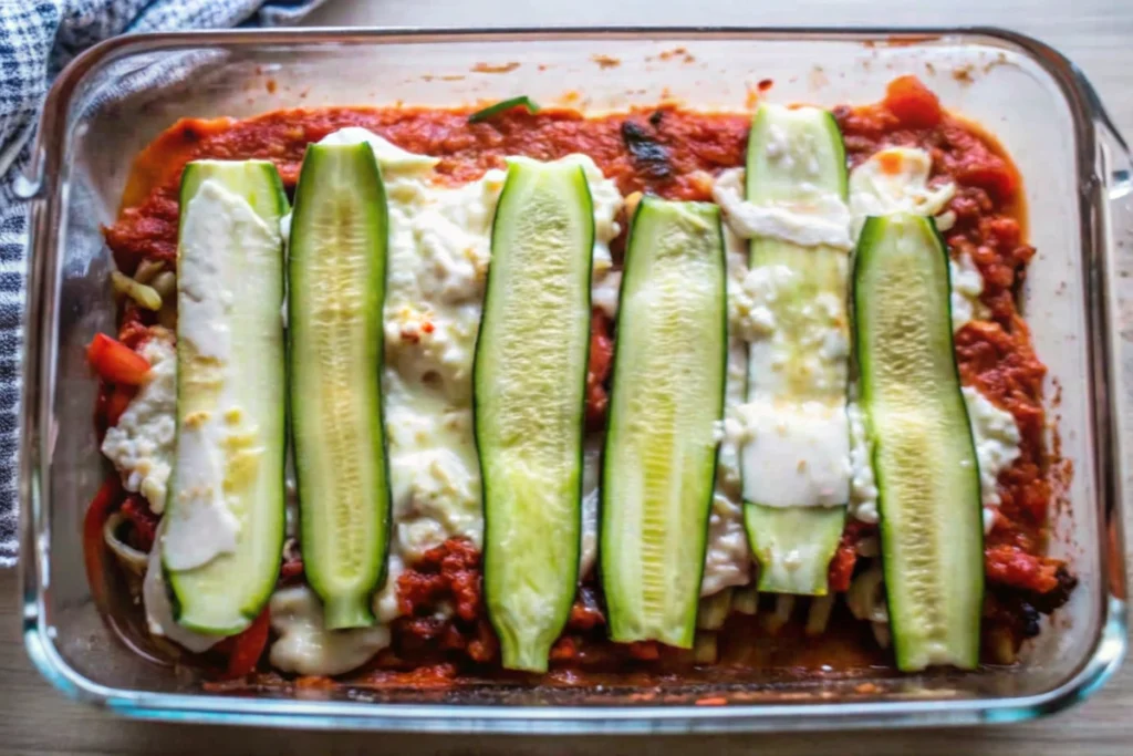 Zucchini noodle veggie lasagna