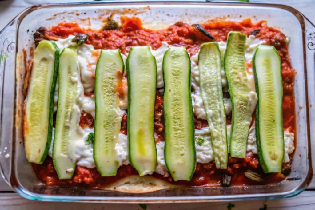 Zucchini noodle veggie lasagna