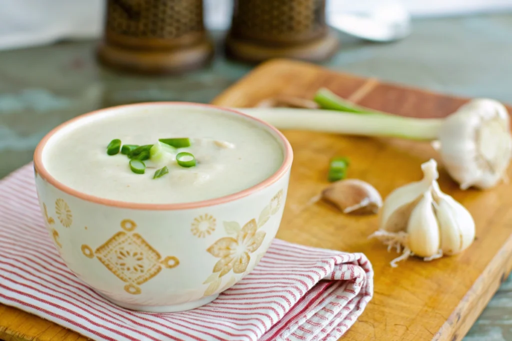 15-Minute Creamy Garlic Soup