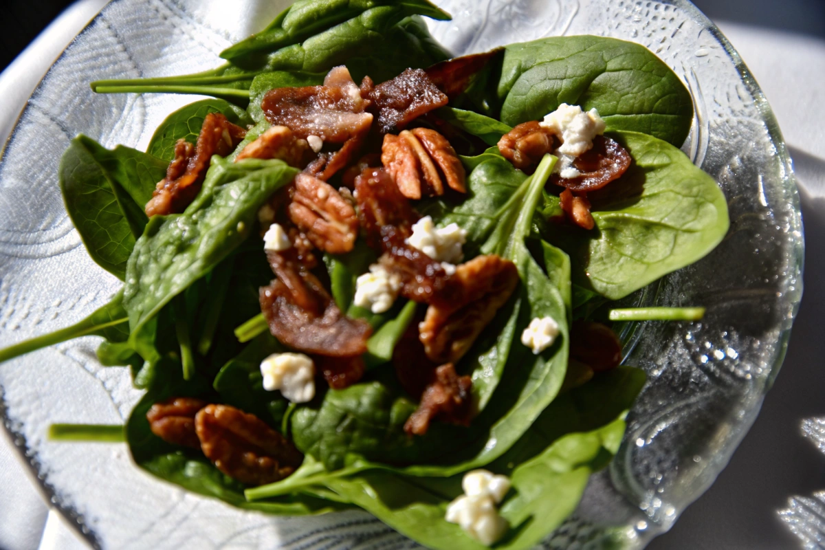 Apple Spinach Salad with Bacon And Pecans