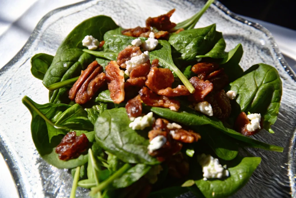 Apple Spinach Salad with Bacon And Pecans