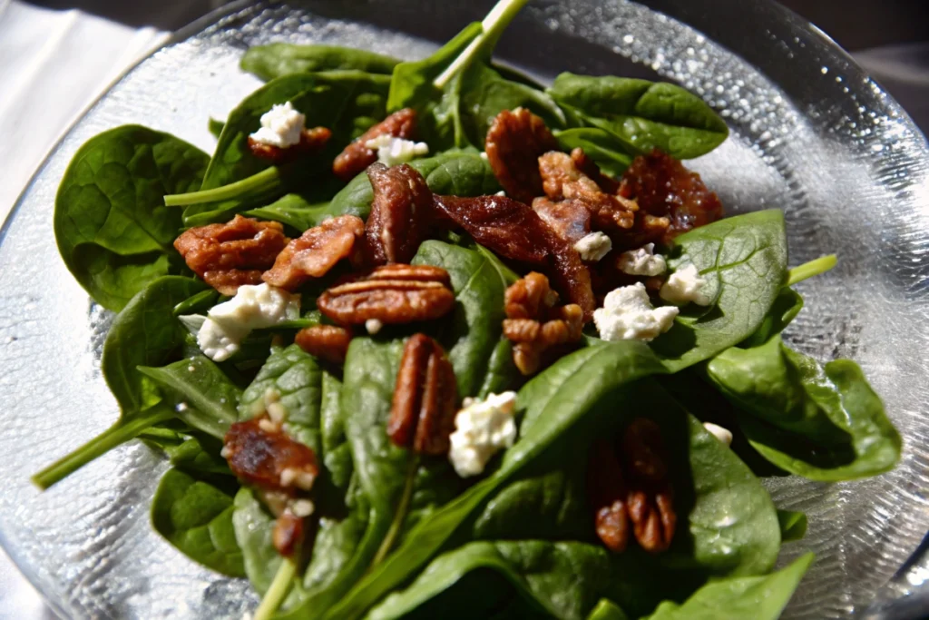 Apple Spinach Salad with Bacon And Pecans